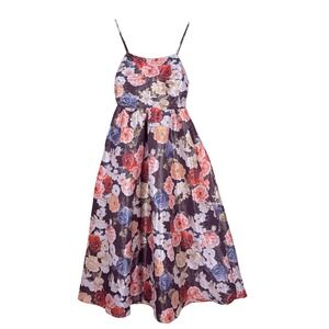 Anthropologie If By Sea All Over Floral Midi Dress Small Babydoll wedding fit fl